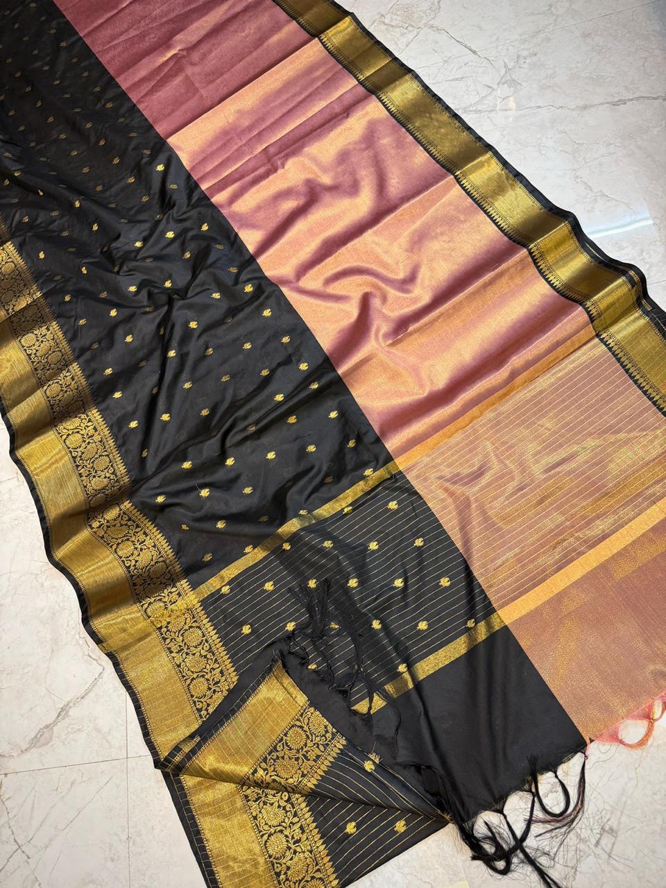 Banarasi soft tissue katan silk saree