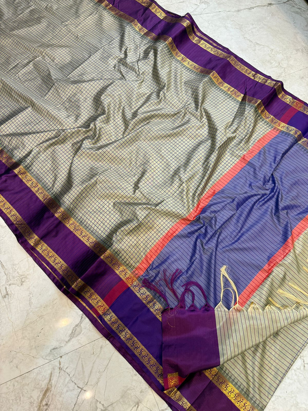 Banarasi soft katan silk border saree