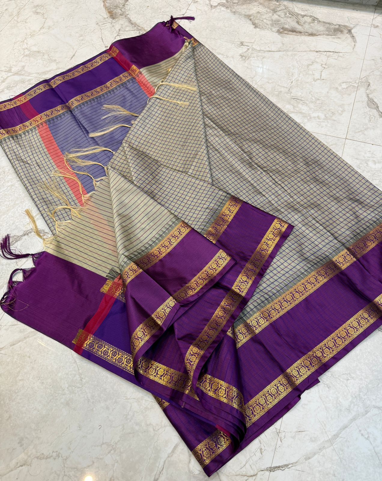 Banarasi soft katan silk border saree