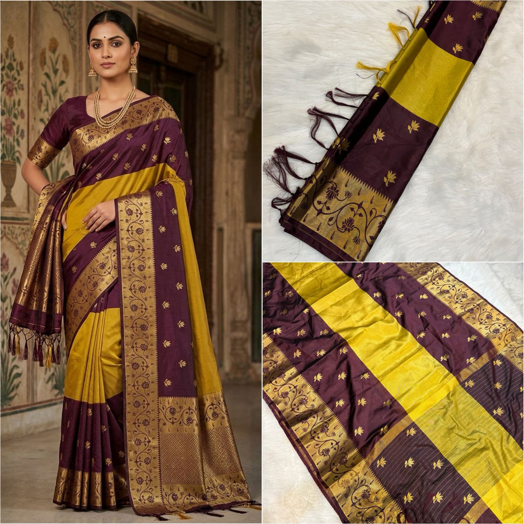 Banarasi soft tissue katan silk saree