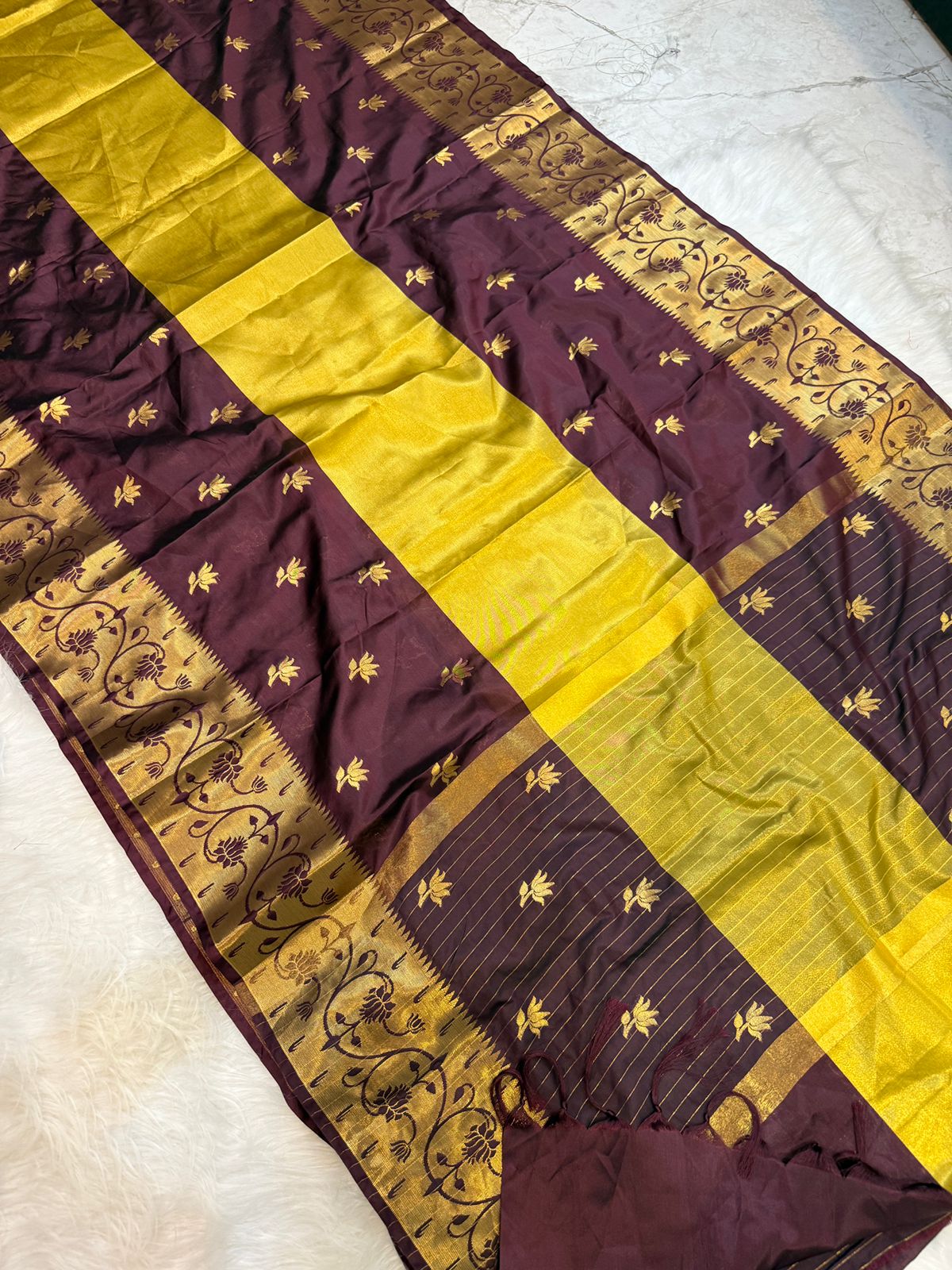 Banarasi soft tissue katan silk saree