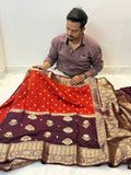 Banarasi soft dyeble katan silk saree