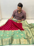 Banarasi soft dyeble katan silk saree