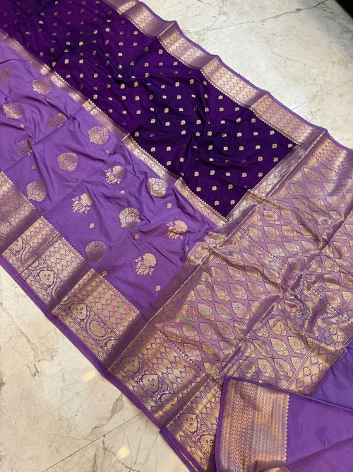 Banarasi soft dyeble katan silk saree