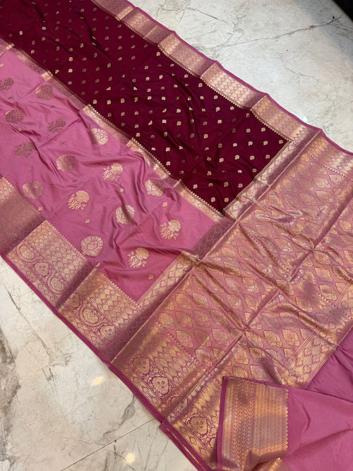 Banarasi soft dyeble katan silk saree