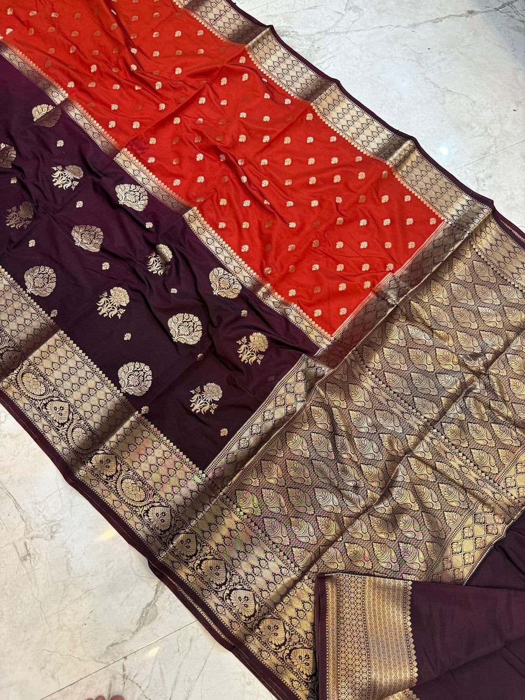 Banarasi soft dyeble katan silk saree DKS08
