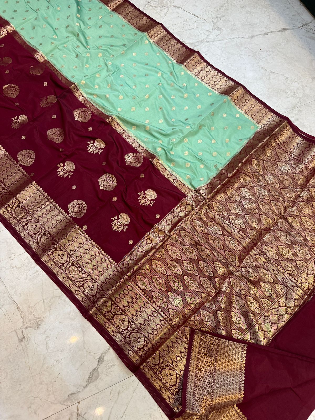 Banarasi soft dyeble katan silk saree