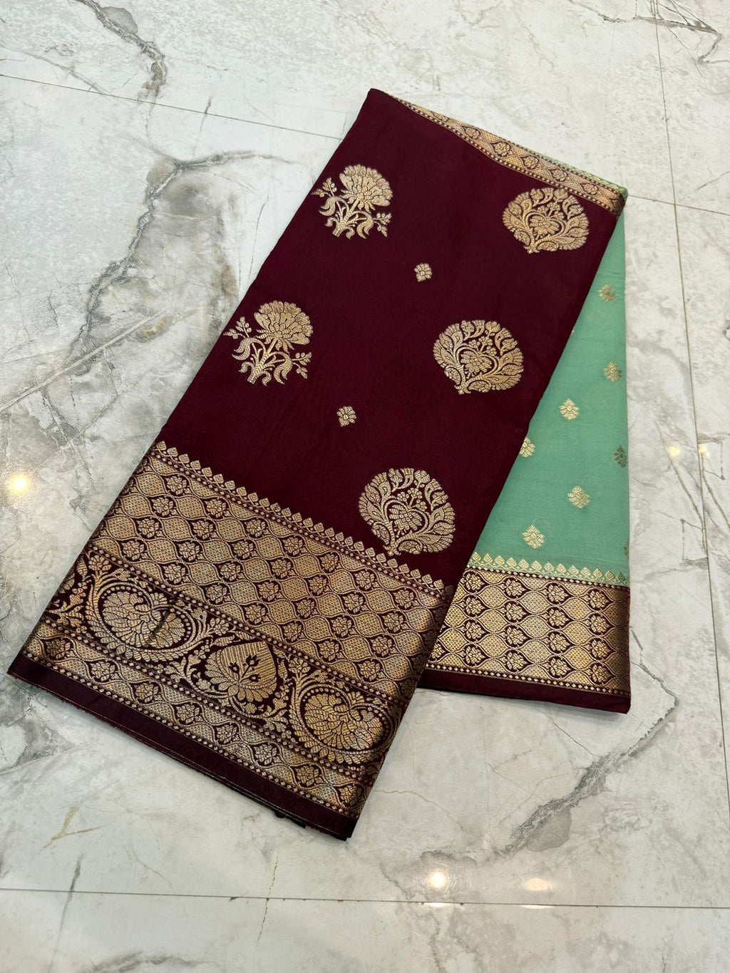 Banarasi soft dyeble katan silk saree
