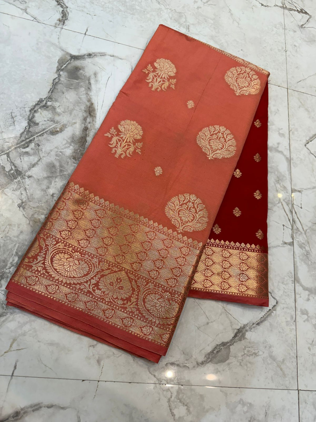 Banarasi dyeble soft katan silk saree