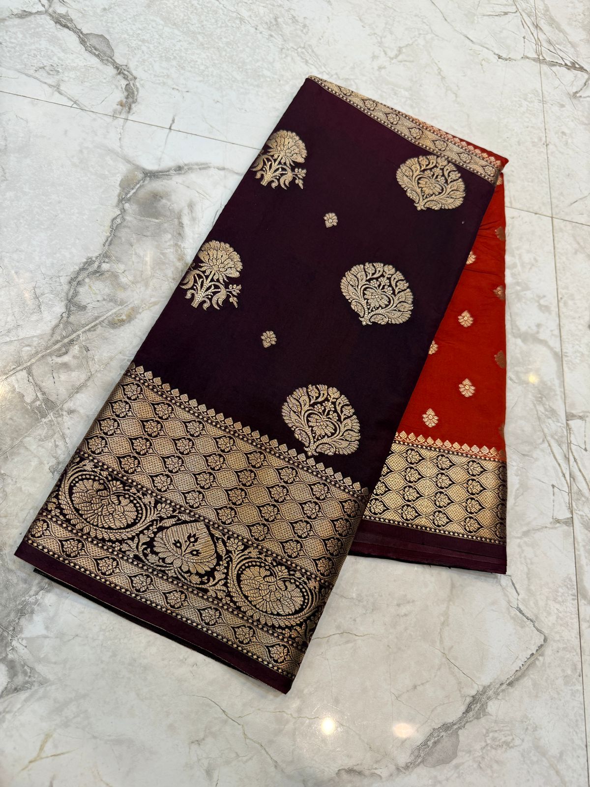 Banarasi soft dyeble katan silk saree