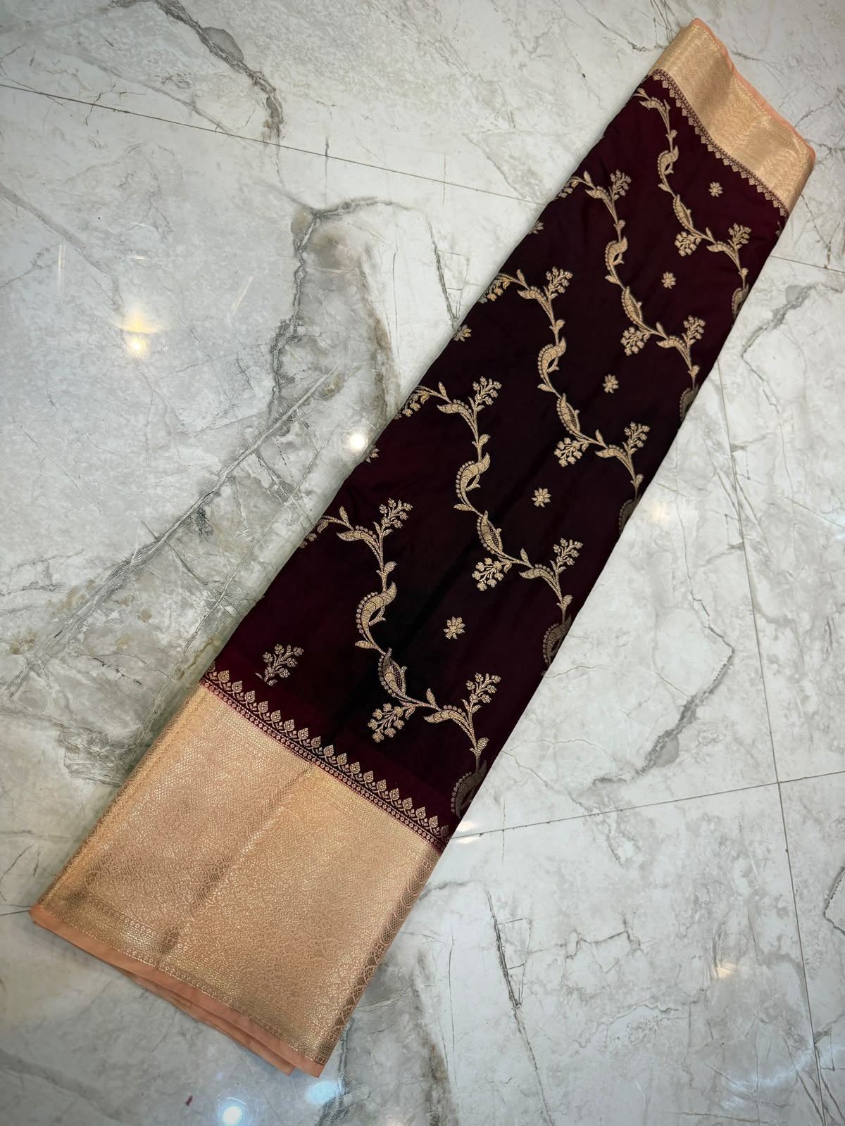 Banarasi soft dyeble katan silk saree SDK03