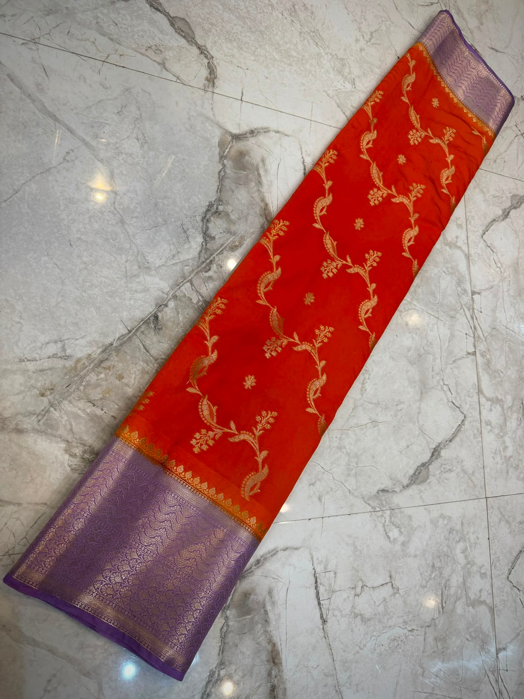 Banarasi soft dyeble katan silk saree SDK04