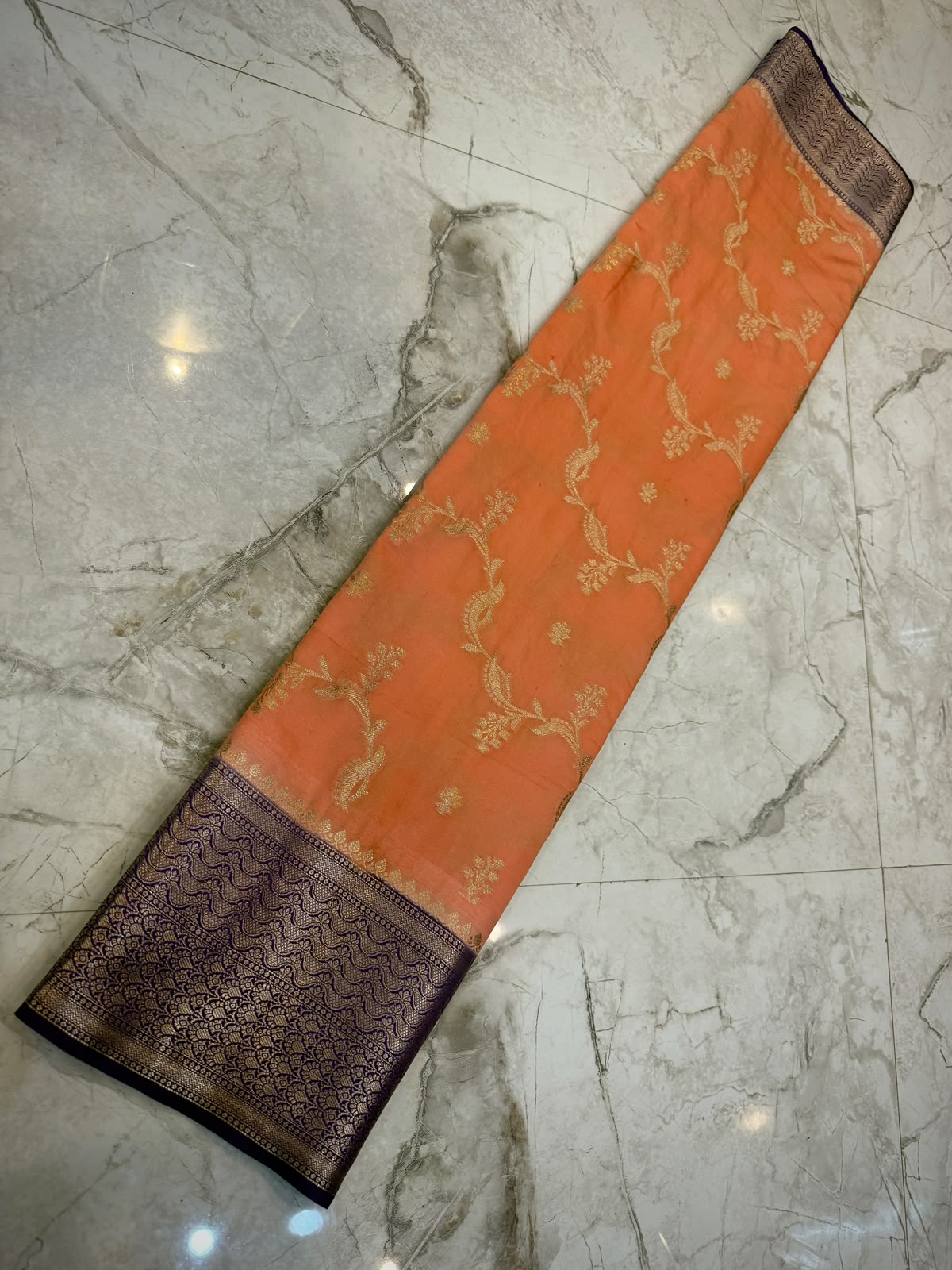 Banarasi soft dyeble katan silk saree SDK06