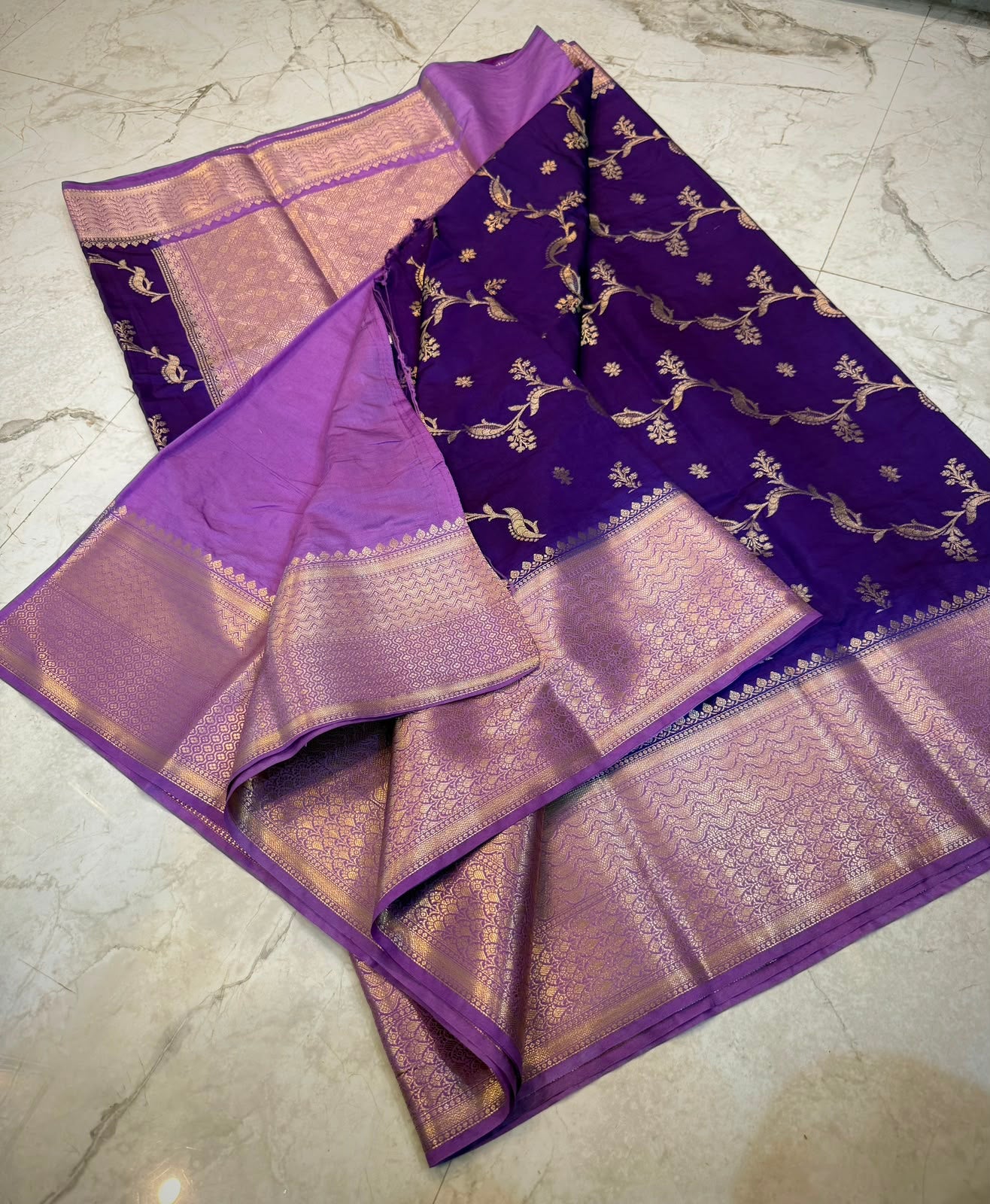 Banarasi soft dyeble katan silk saree SDK07