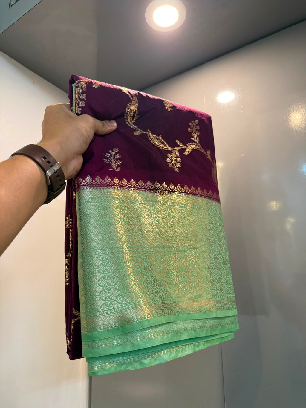 Banarasi soft dyeble katan silk saree SDK09