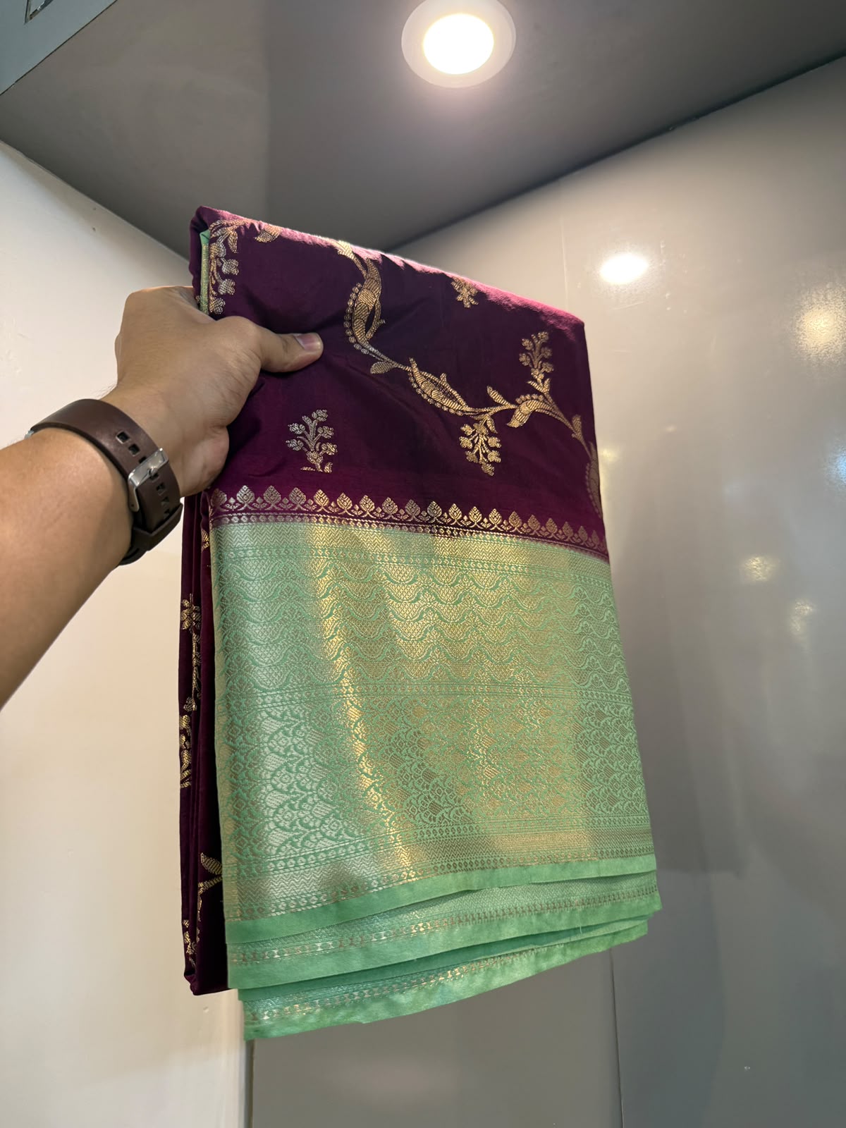 Banarasi soft dyeble katan silk saree SDK09