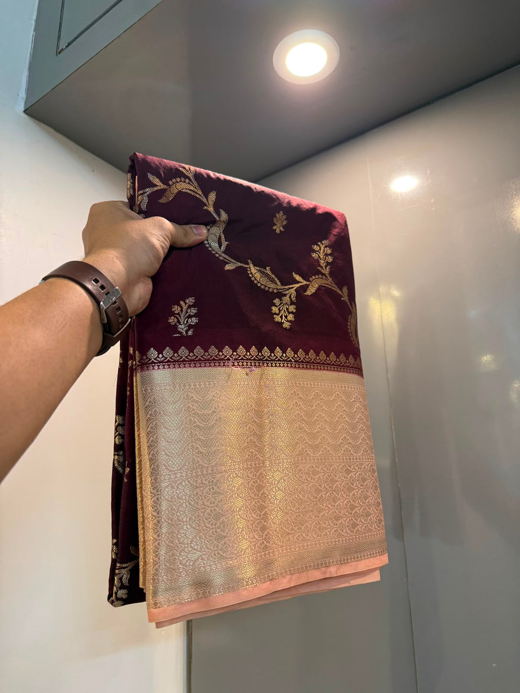 Banarasi soft dyeble katan silk saree SDK03