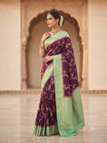 Banarasi soft dyeble katan silk saree SDK09