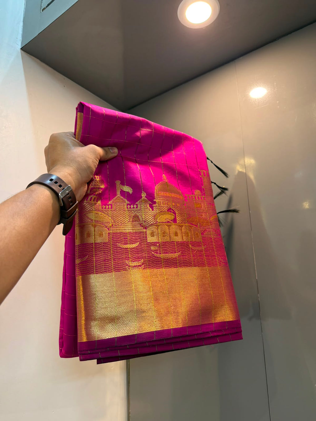 Banarasi Soft Katan Silk Saree | Ganga Ghat Design KGG01