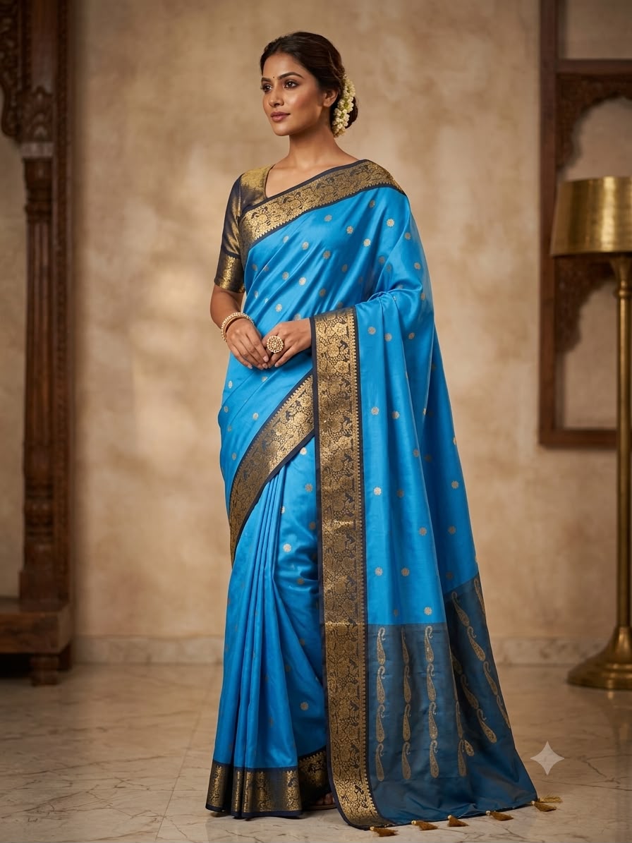 Banarasi soft katan silk saree AFT11