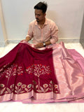 Banarasi dyeble katan silk saree SDR04