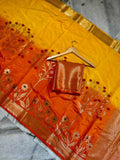 Banarasi dyeble semi katan silk saree SDR05