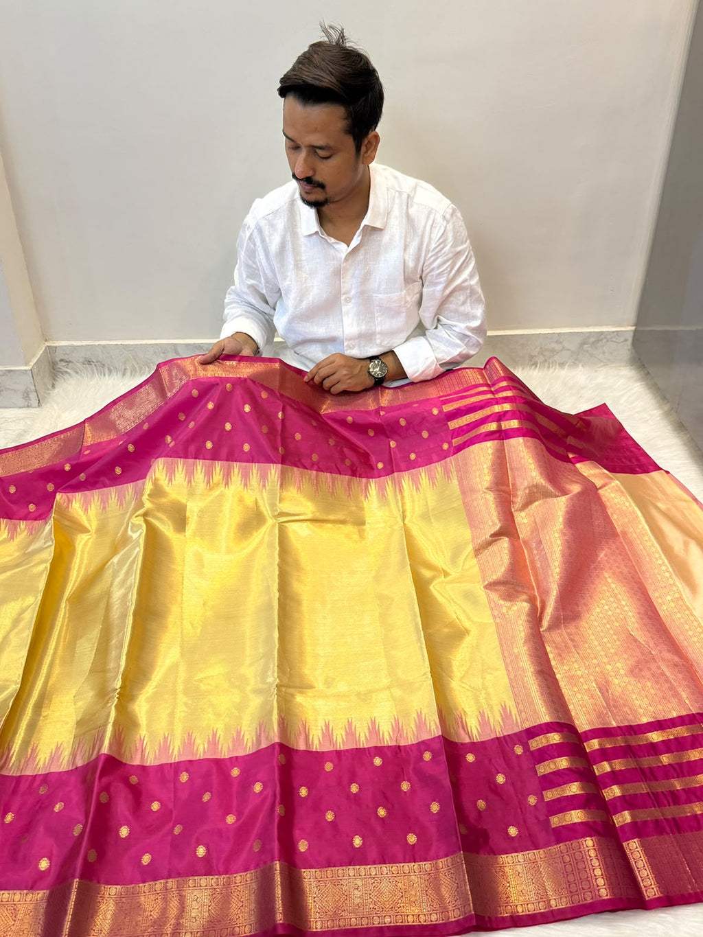 Banarasi soft semi tissue katan silk saree RBB