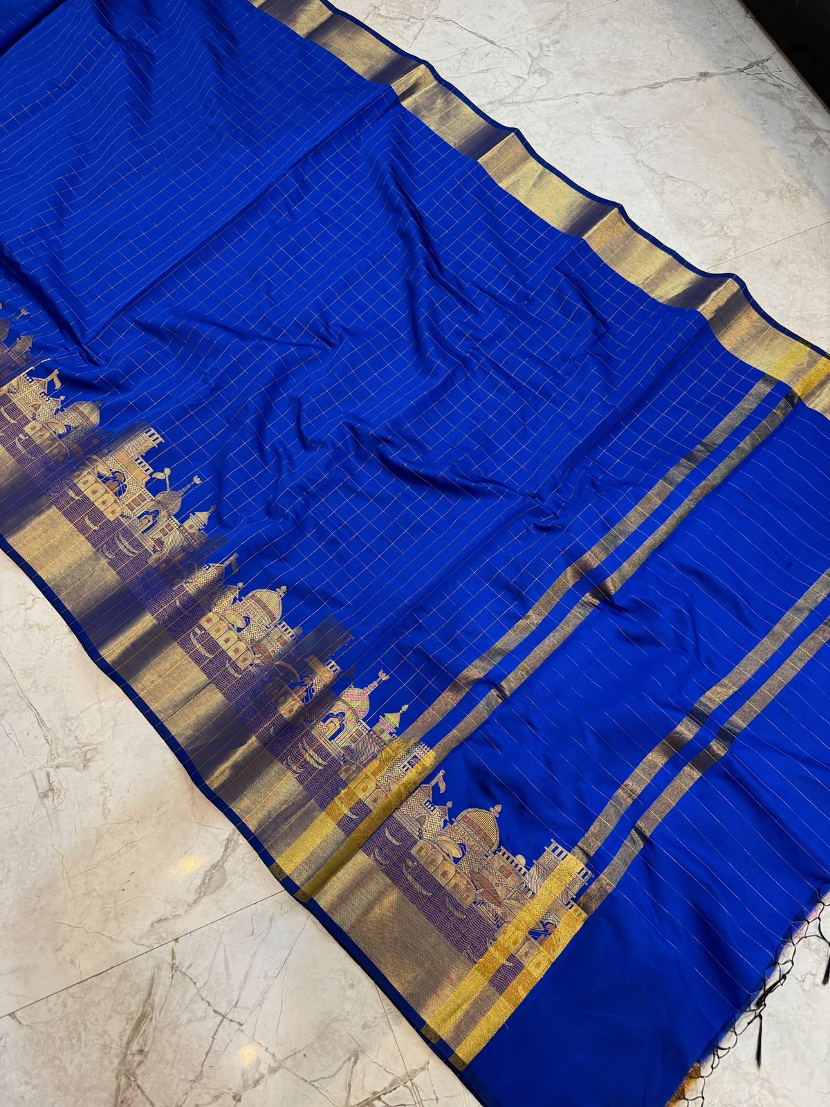 Banarasi soft katan silk ganga ghat design saree KGG05