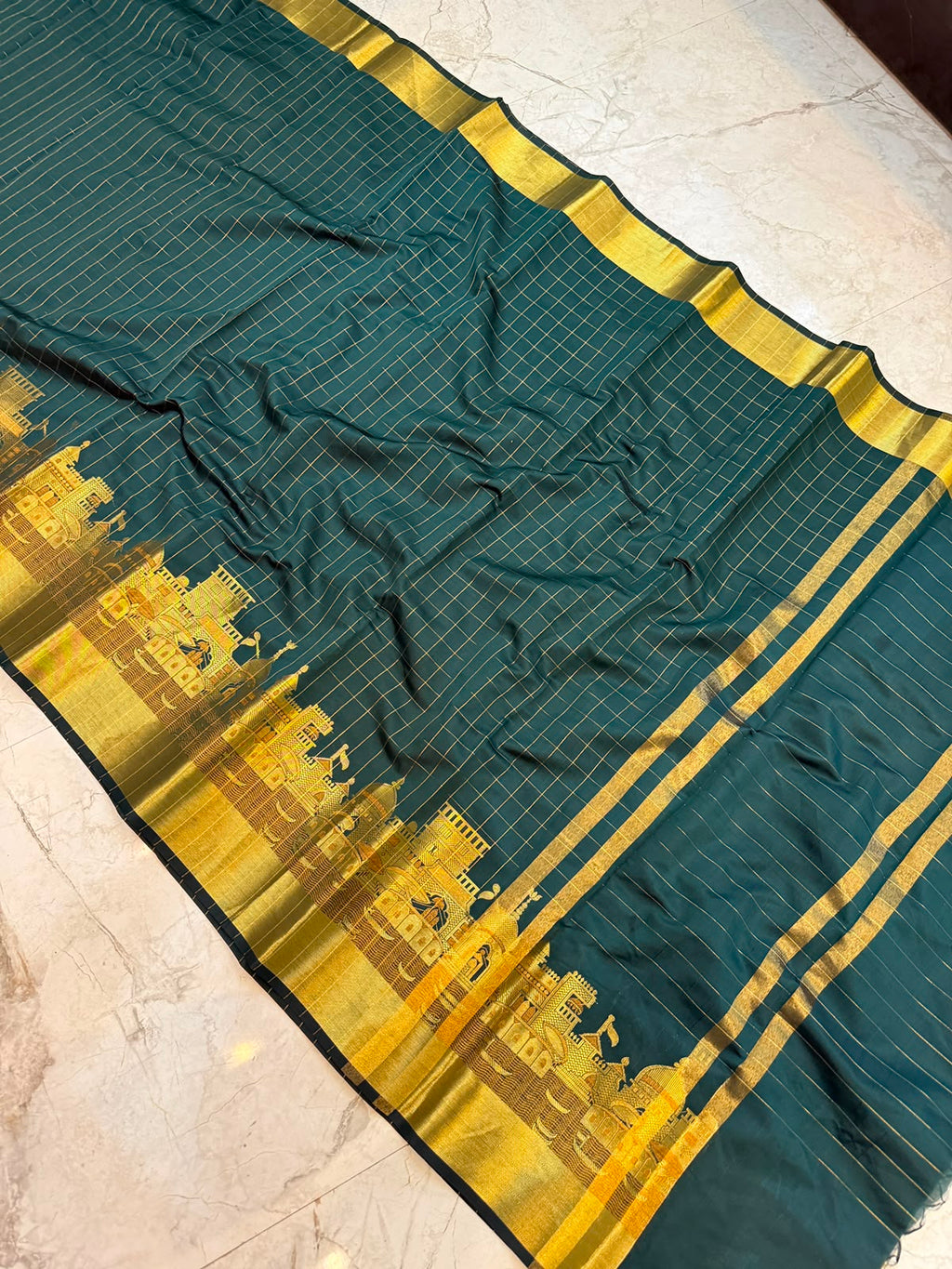 Banarasi soft katan silk ganga ghat design saree KGG02