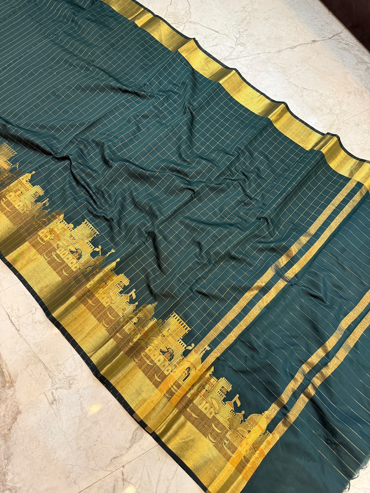 Banarasi soft katan silk ganga ghat design saree KGG02