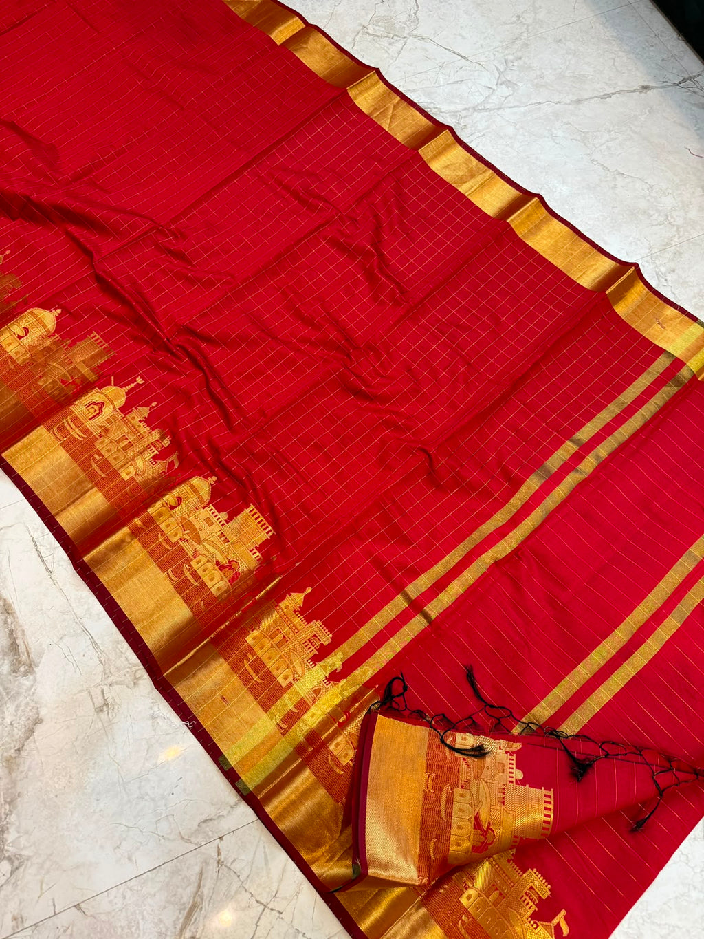 Banarasi soft katan silk ganga ghat design saree KGG03