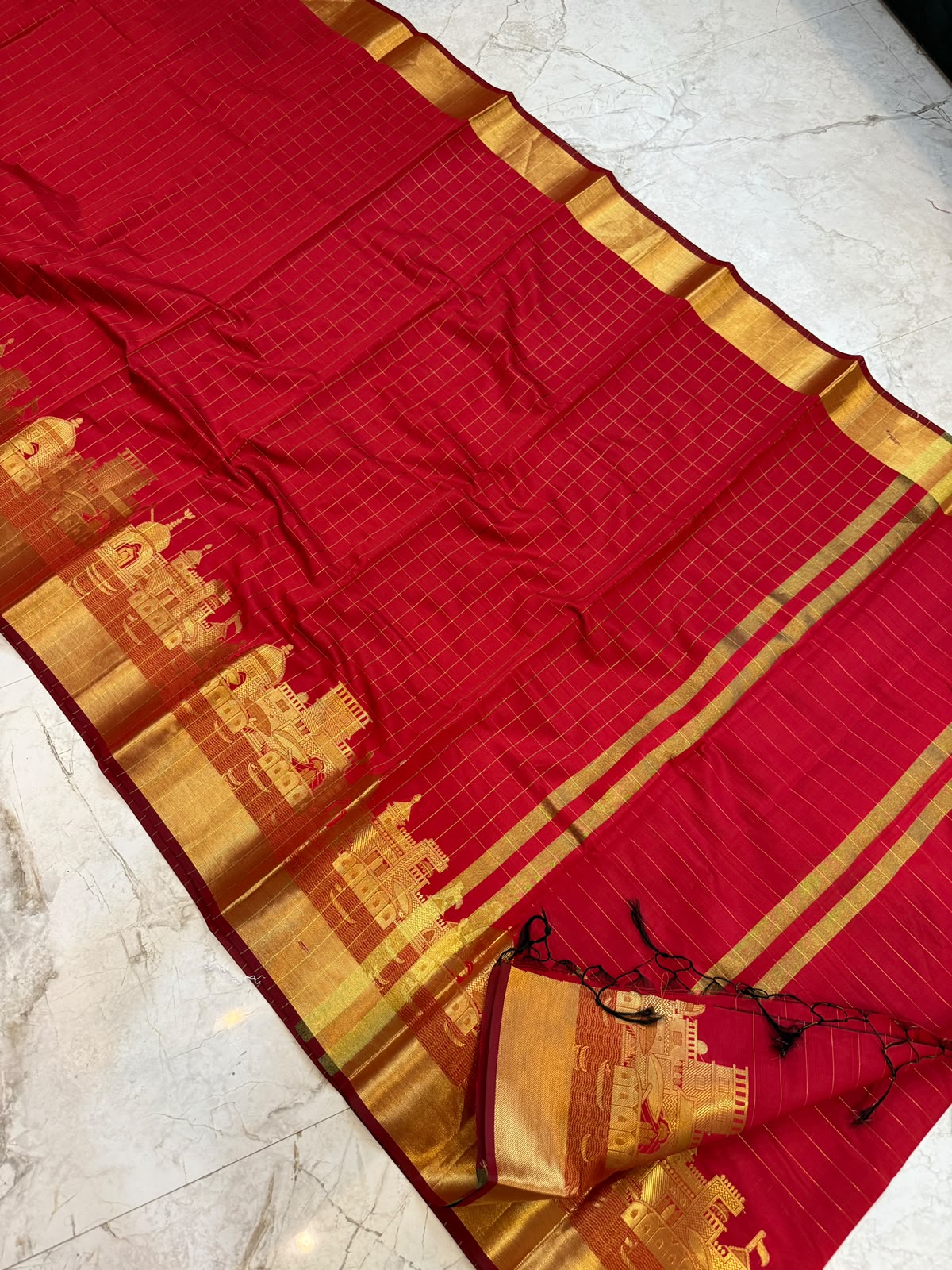 Banarasi soft katan silk ganga ghat design saree KGG03