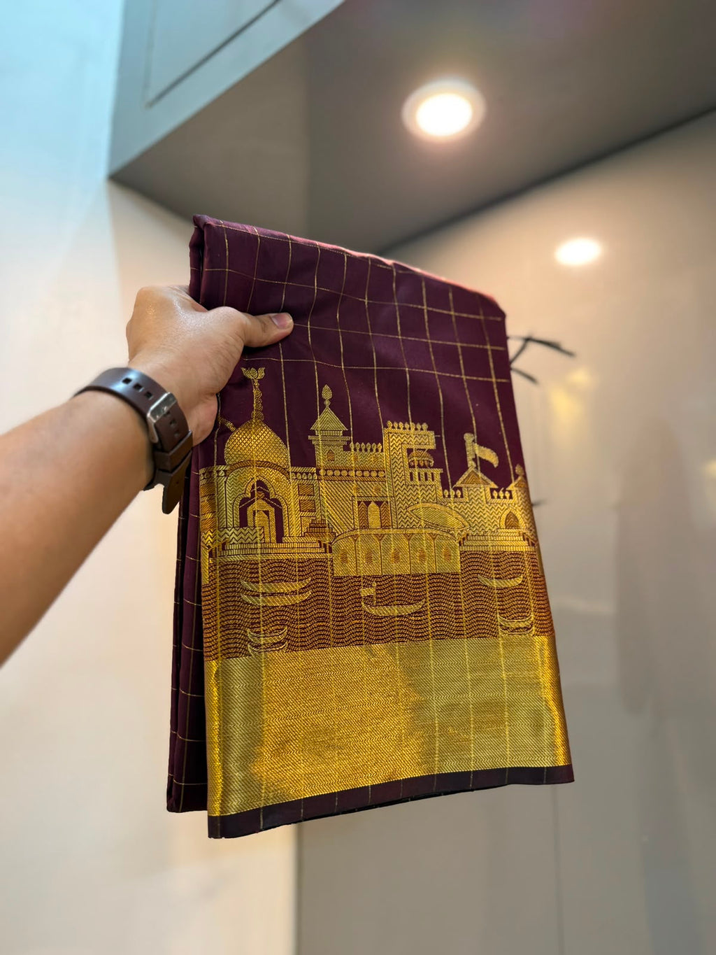 Banarasi soft katan silk ganga ghat design saree KGG06