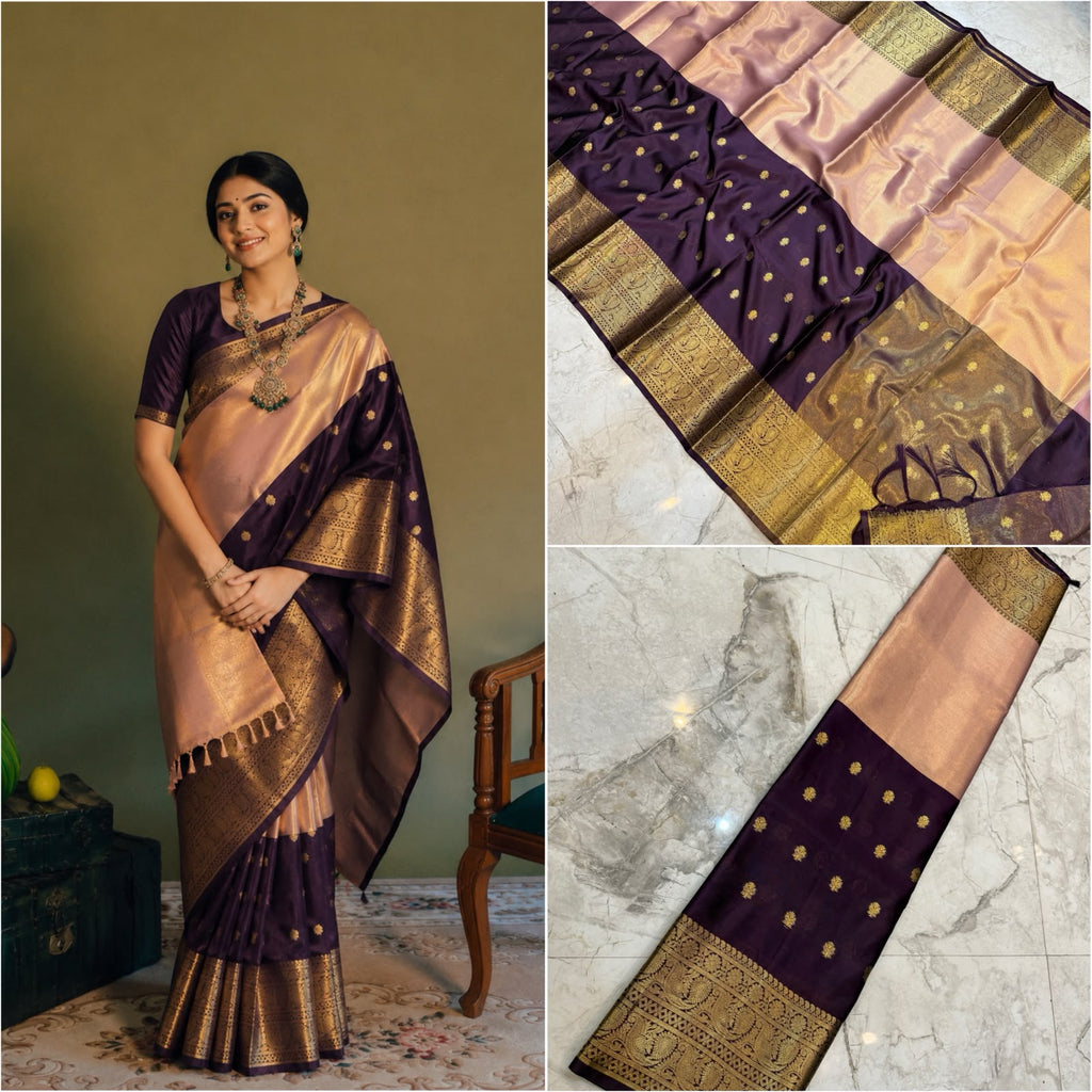 Banarasi soft tissue katan silk saree HHW
