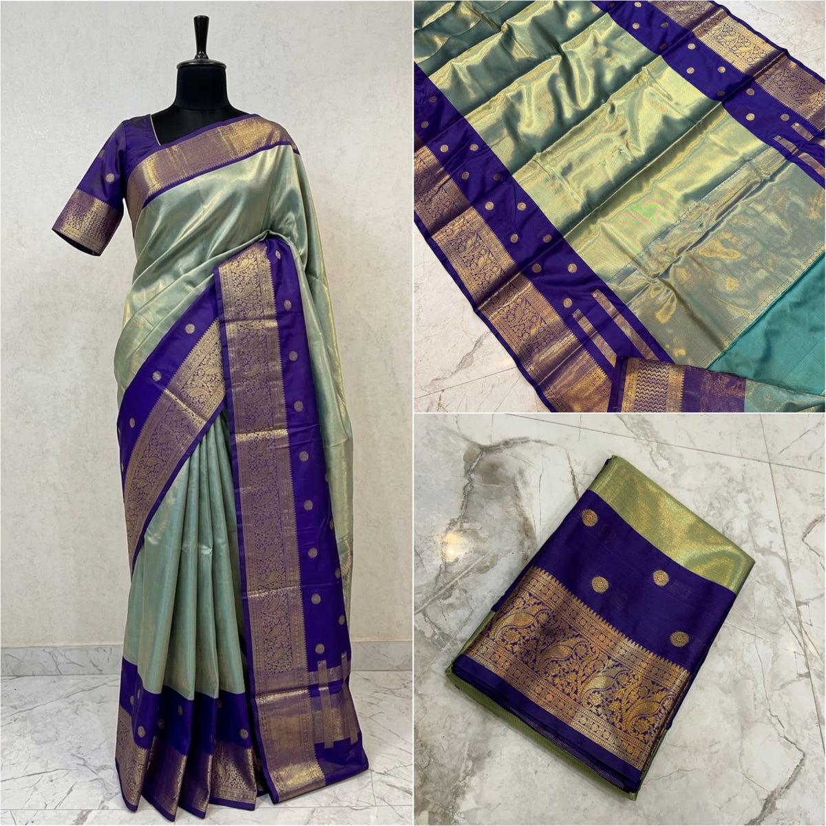Banarasi soft semi tissue katan silk saree JHH3