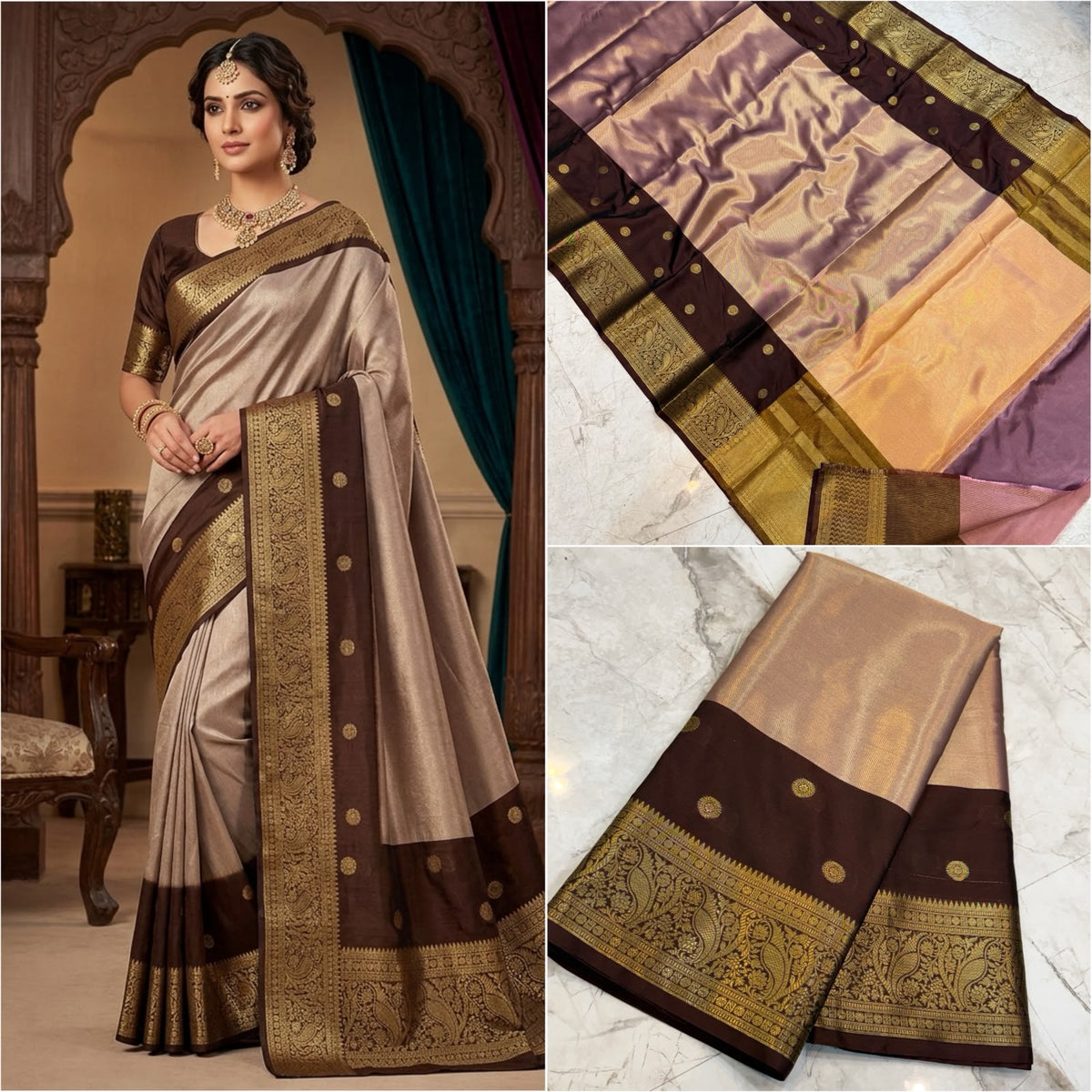 Banarasi soft tissue katan silk saree JHH2