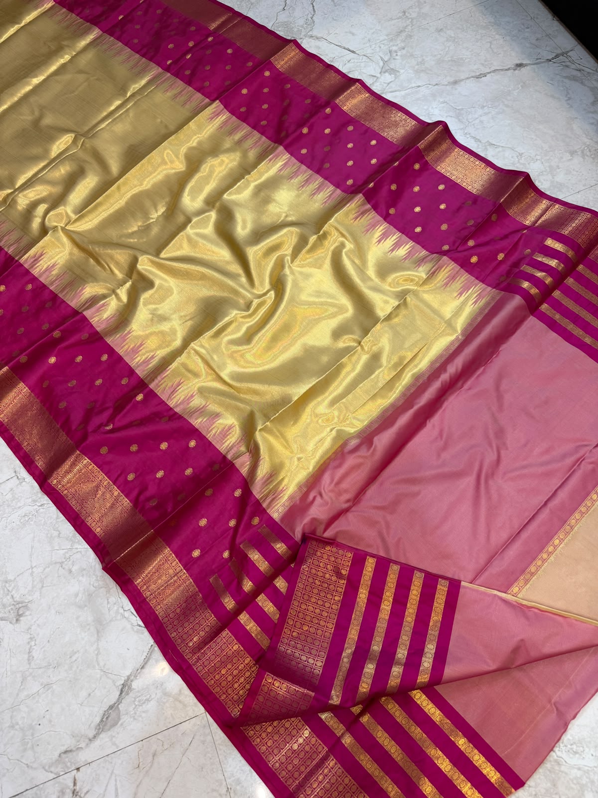 Banarasi soft semi tissue katan silk saree RBB